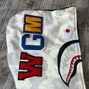 bape city camo side shark full zip hoodie